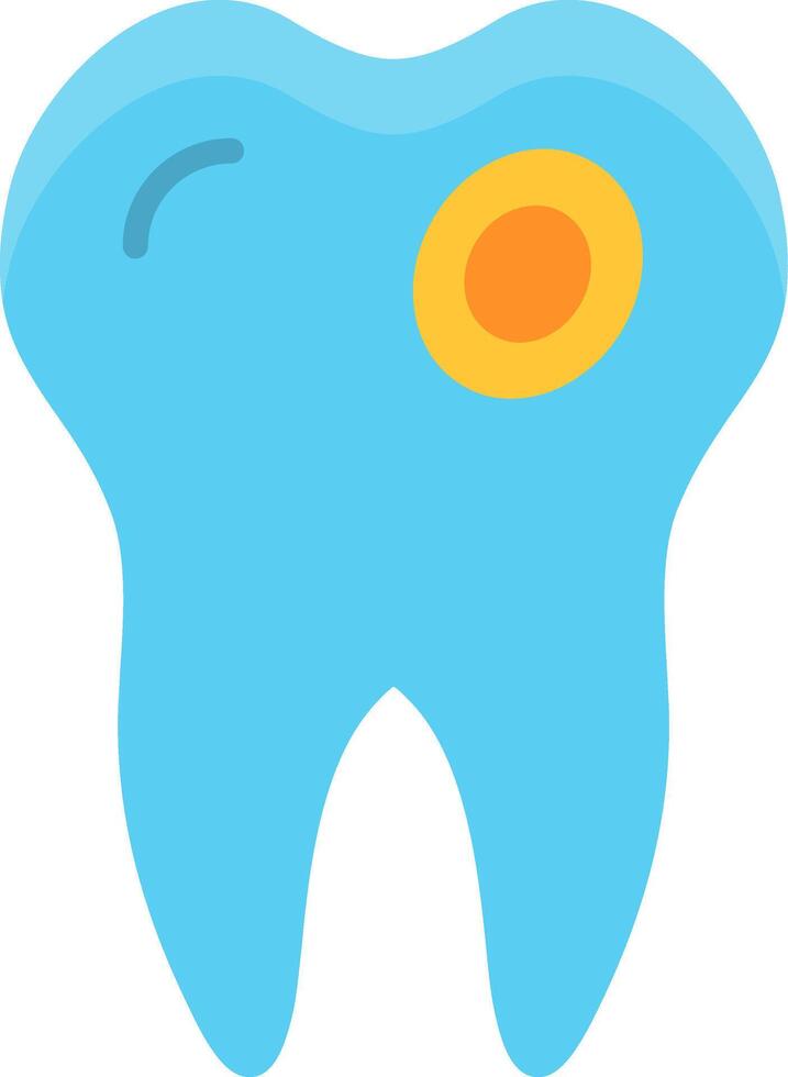 Caries Flat Icon vector