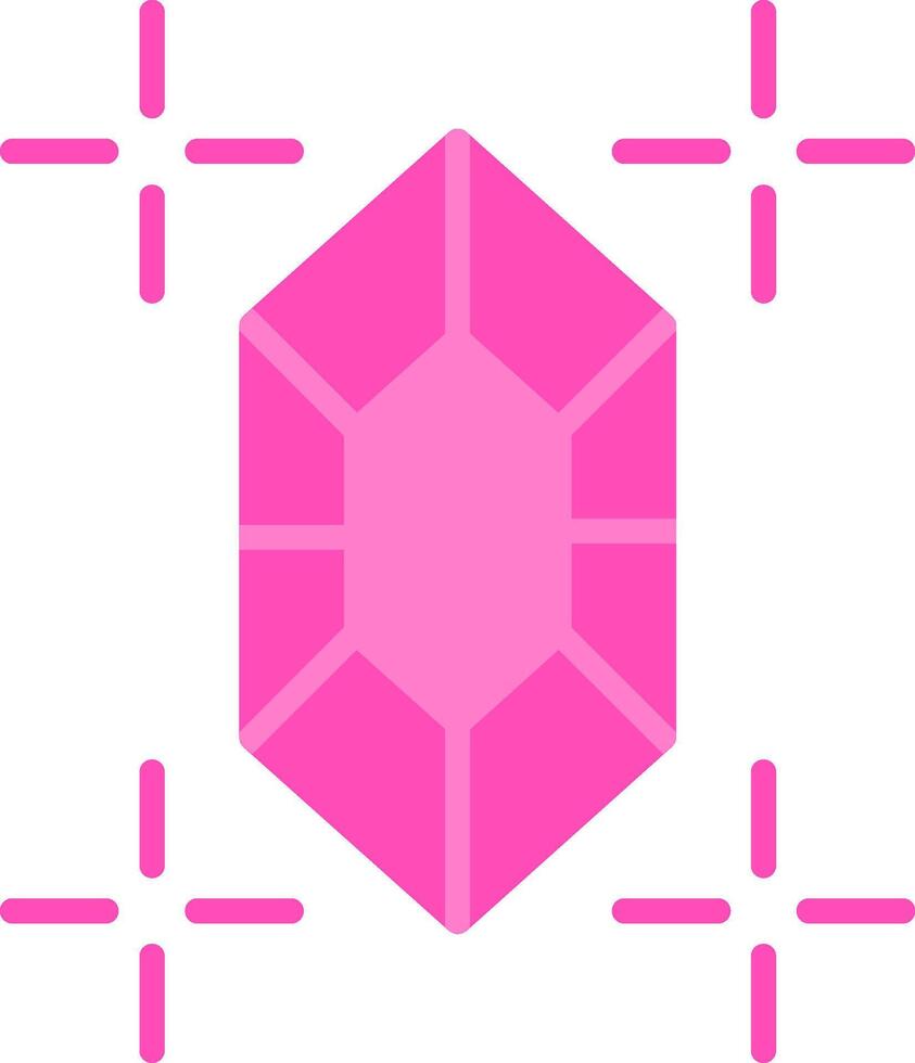 Gem Flat Icon vector
