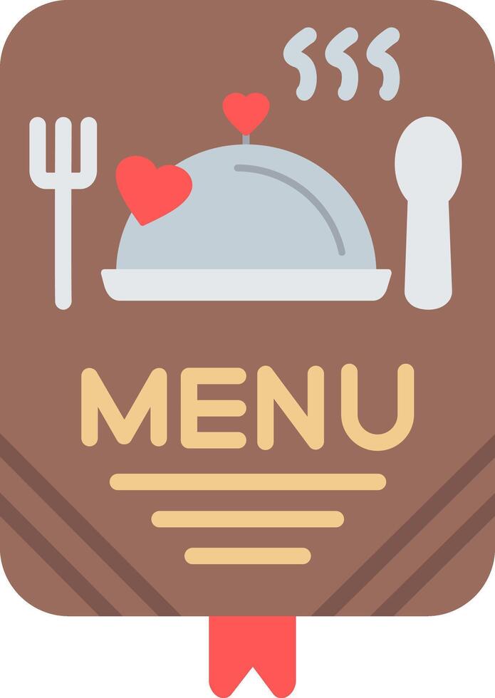 icono de menú plano vector