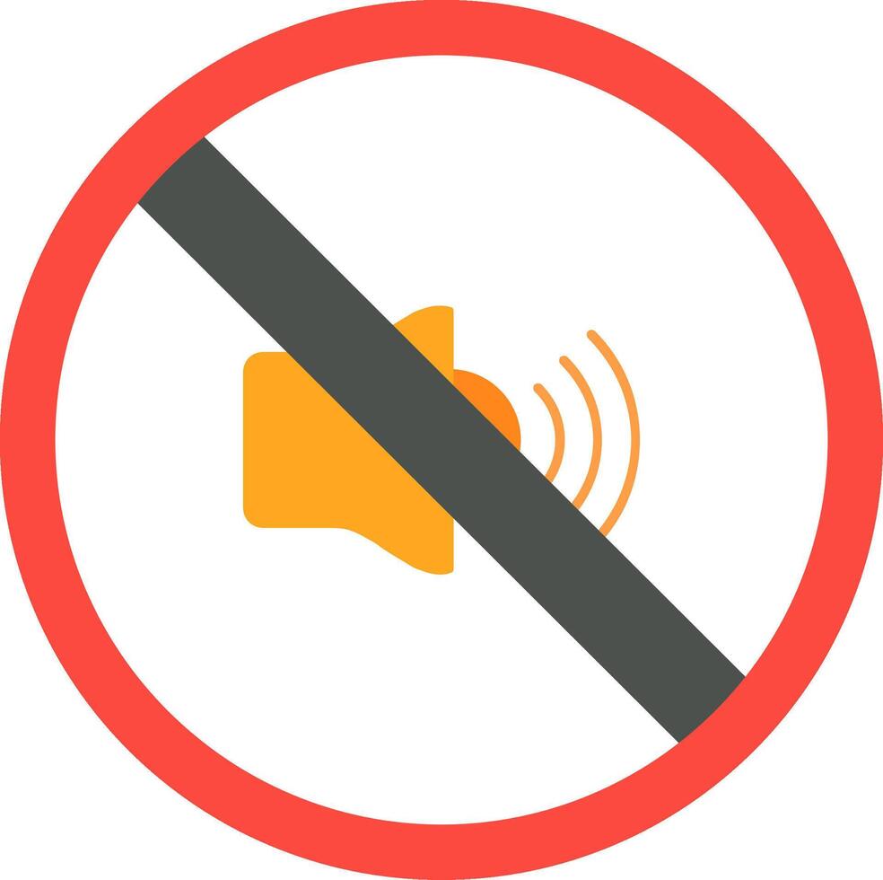 No Sound Flat Icon vector