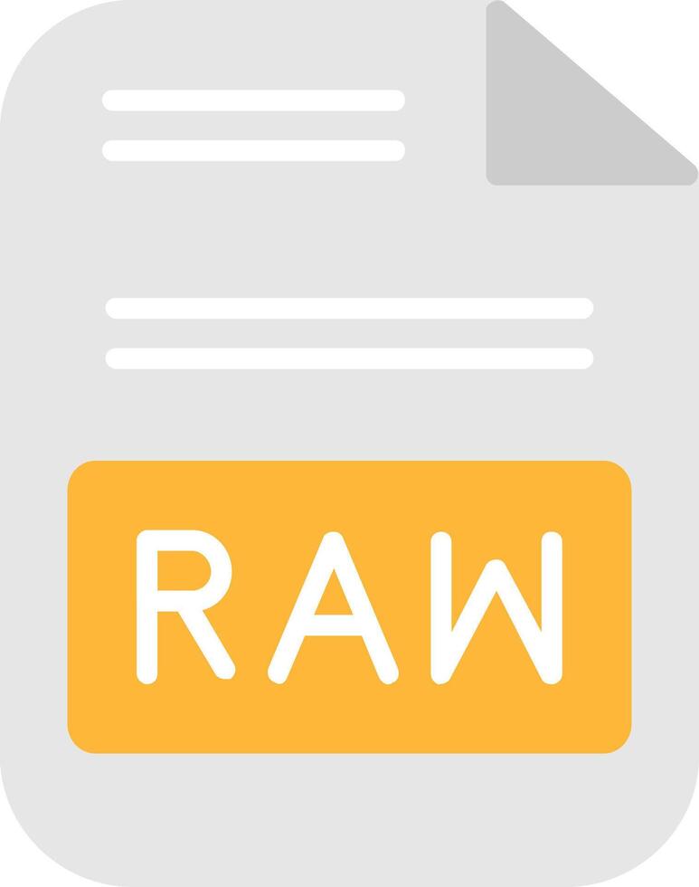 Raw Flat Icon vector