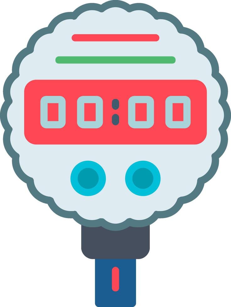 Pressure Gauge Flat Icon vector