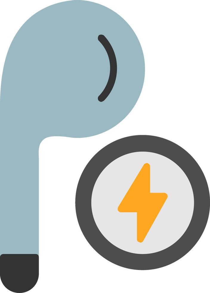 auricular plano icono vector