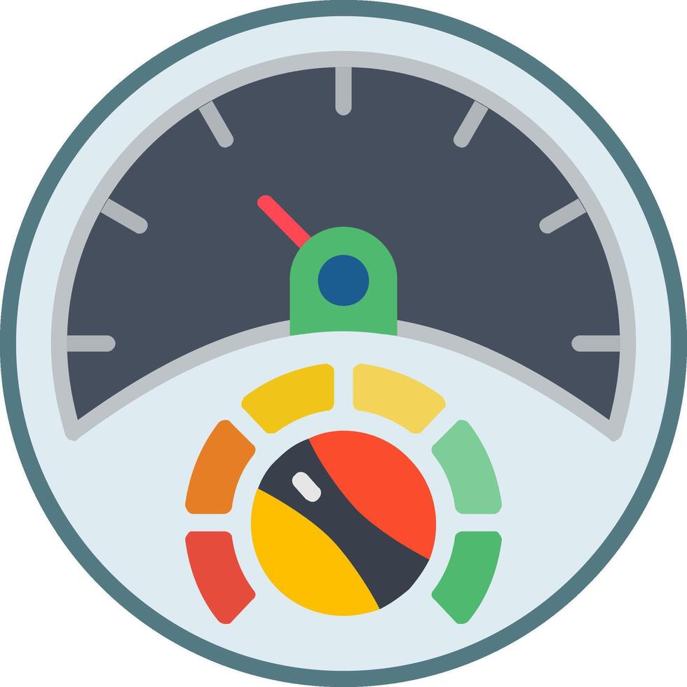 Gauge Flat Icon vector