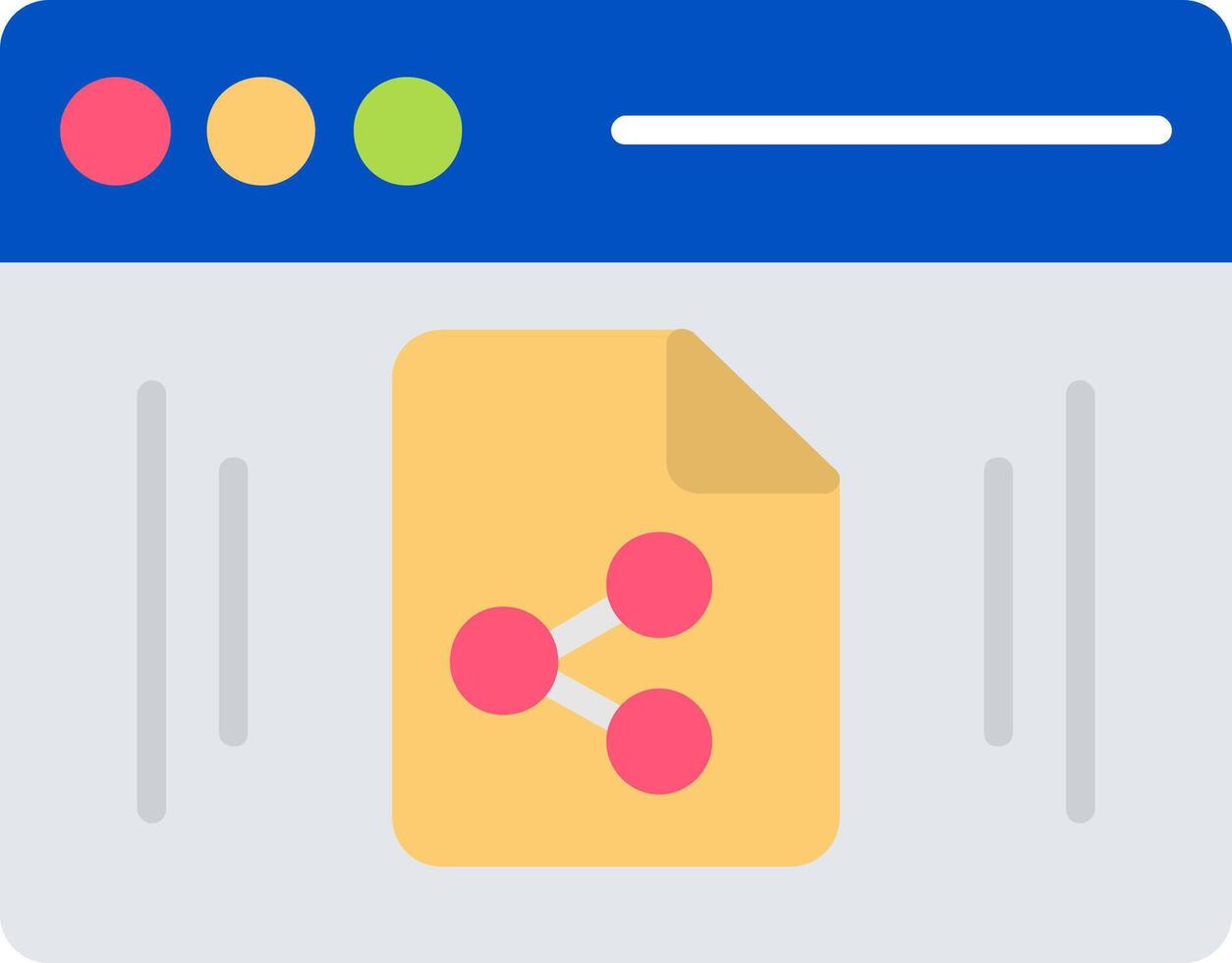 File Sharing Flat Icon vector