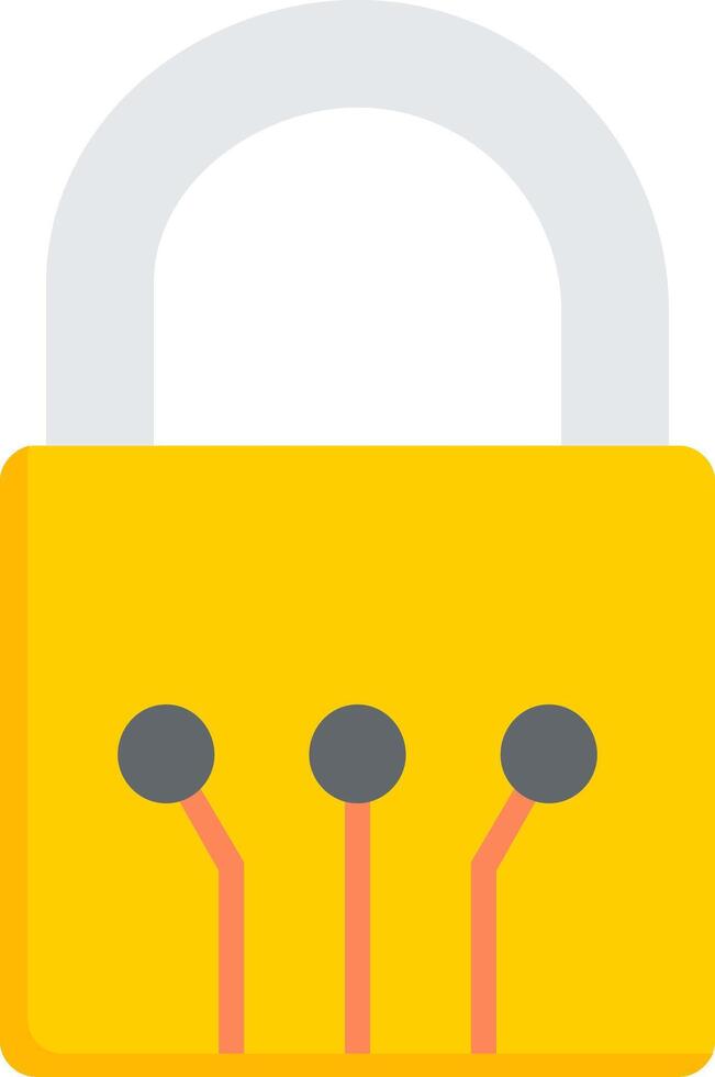 Padlock Flat Icon vector