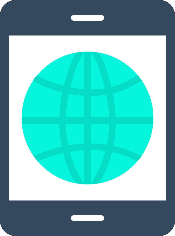 Earth Globe Flat Icon vector