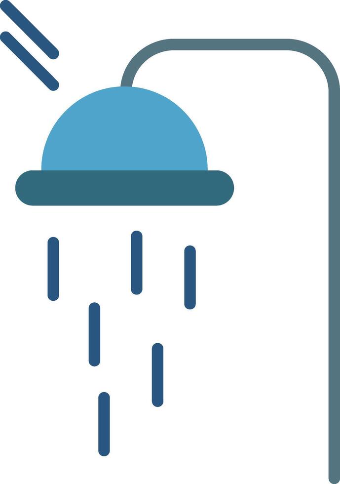 Power Shower Flat Icon vector