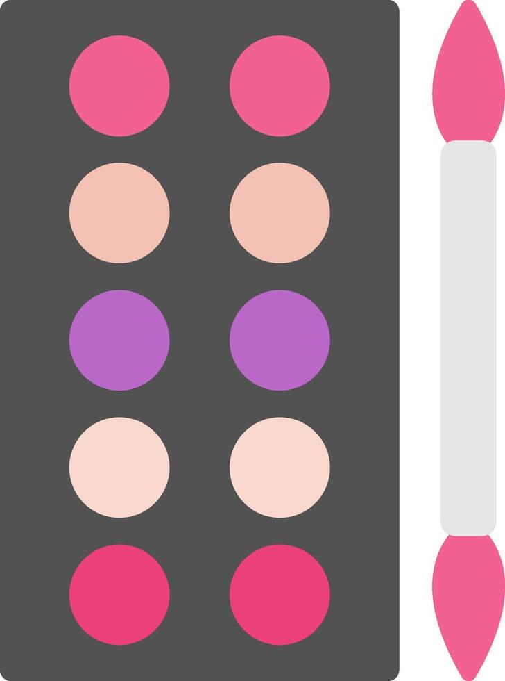 Eyeshadow Flat Icon vector