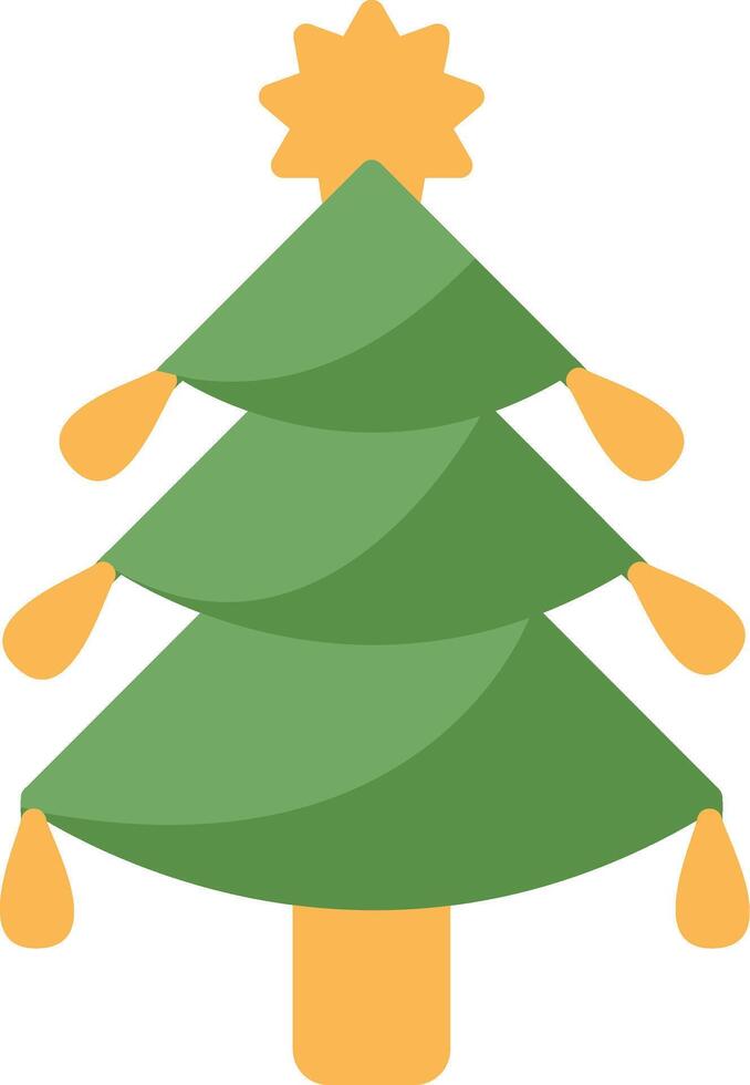 Christmas Tree Flat Icon vector