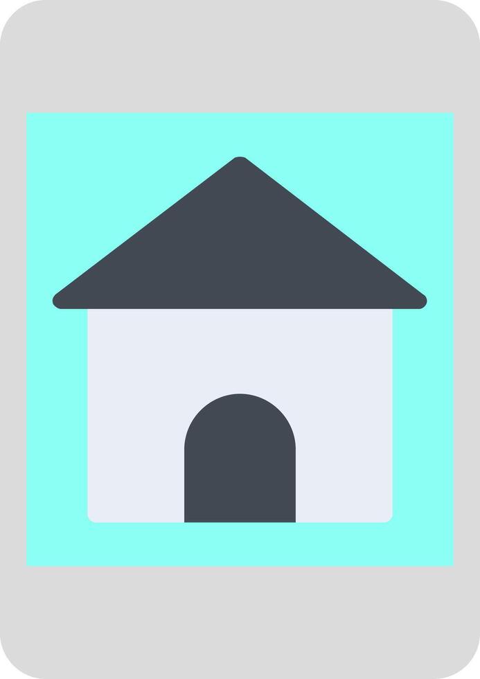 Find Home Online Flat Icon vector