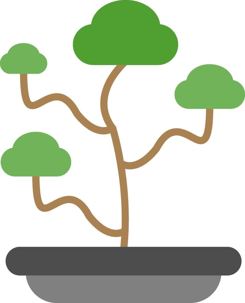 Bonsai Flat Icon vector