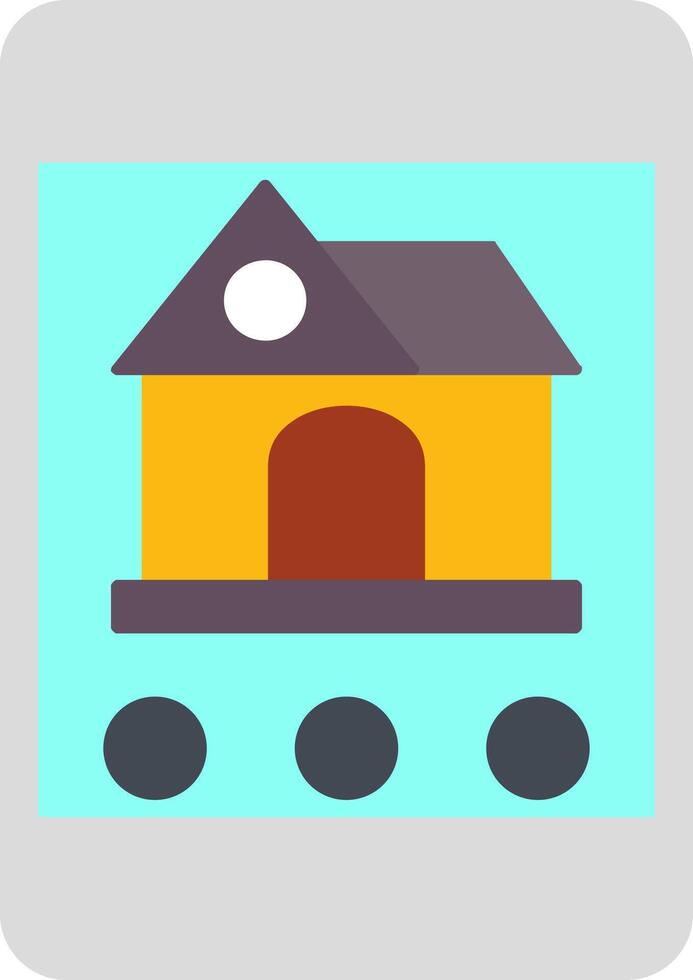 Real Estate App Flat Icon vector