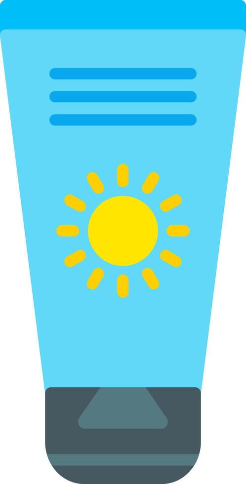 Sun Cream Flat Icon vector