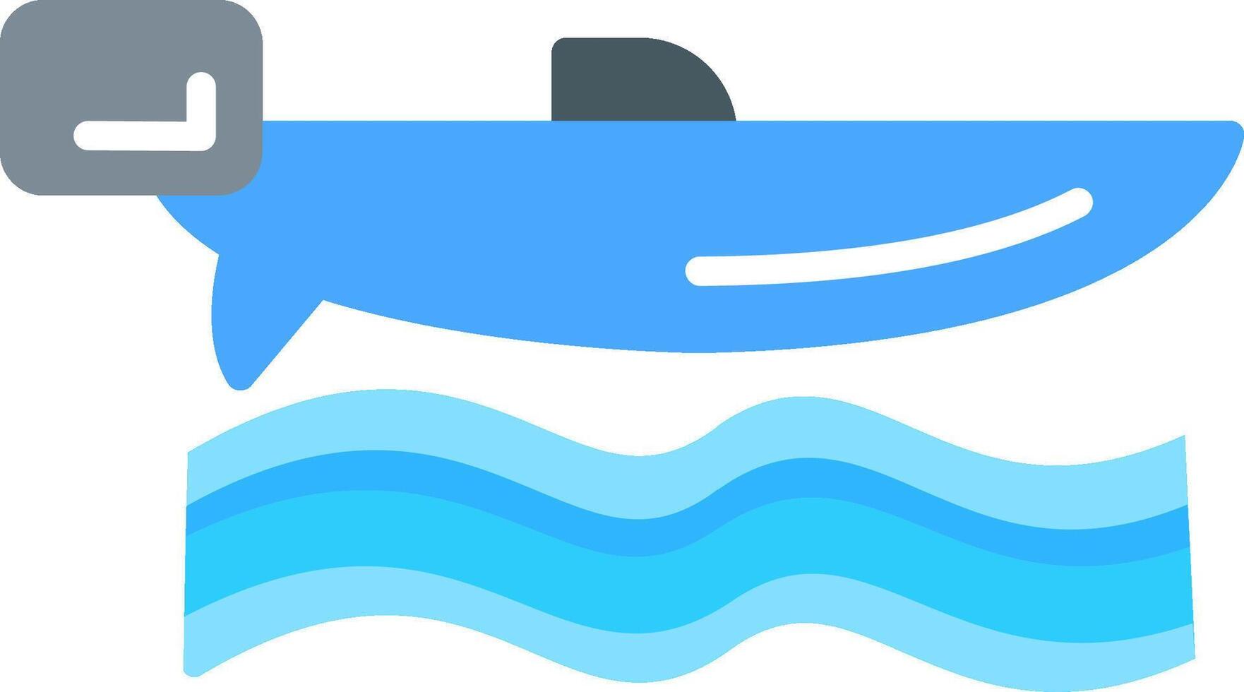 Speed Boat Flat Icon vector