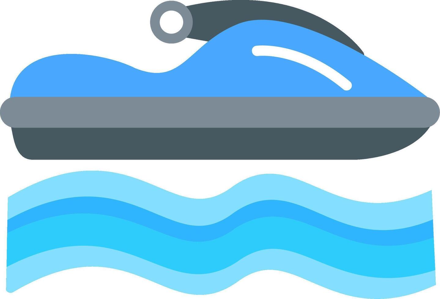 Jet Ski Flat Icon vector