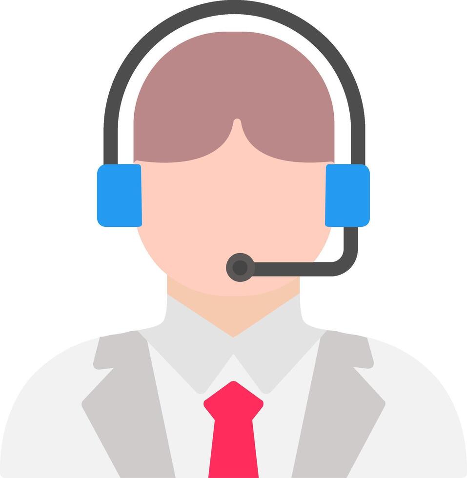 Dispatcher Flat Icon vector