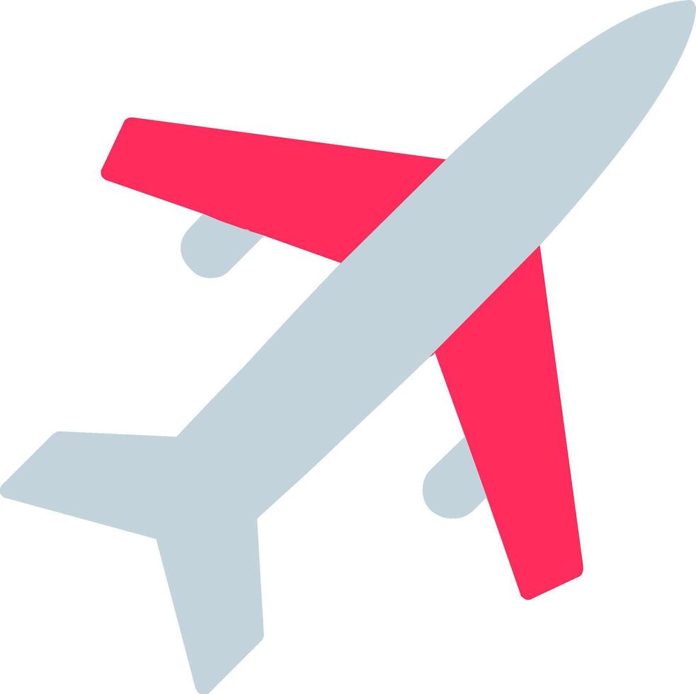 Old Plane Flat Icon vector