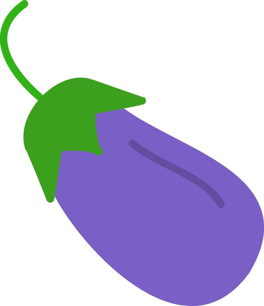 Brinjal Flat Icon vector