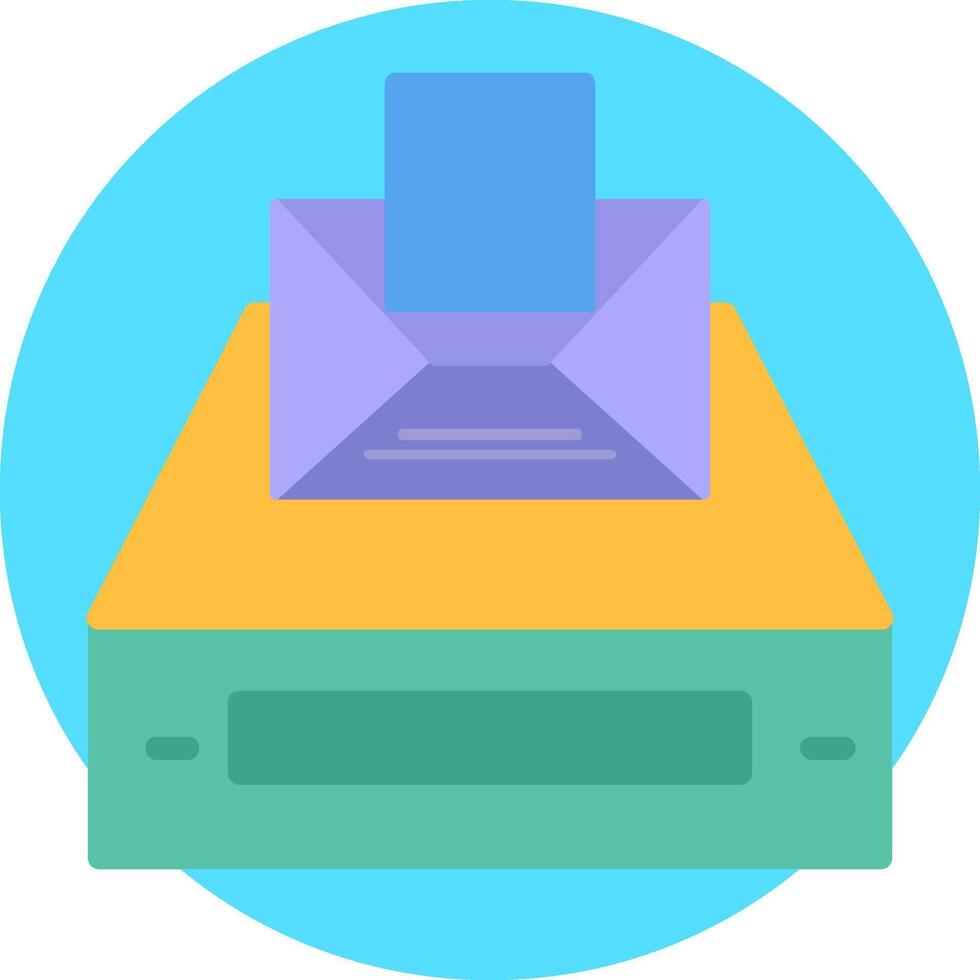 Project Inbox Flat Icon vector