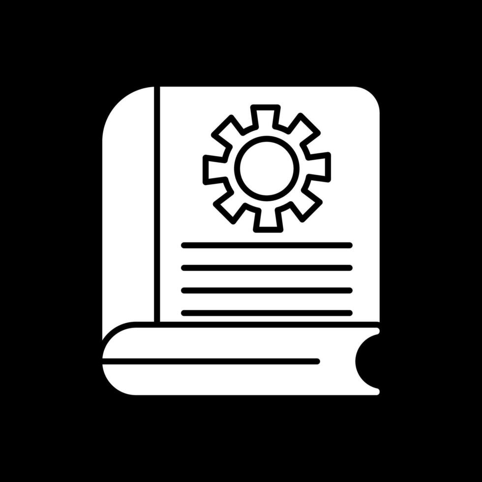 Book Glyph Inverted Icon vector