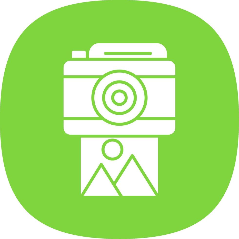 Camera Glyph Curve Icon vector