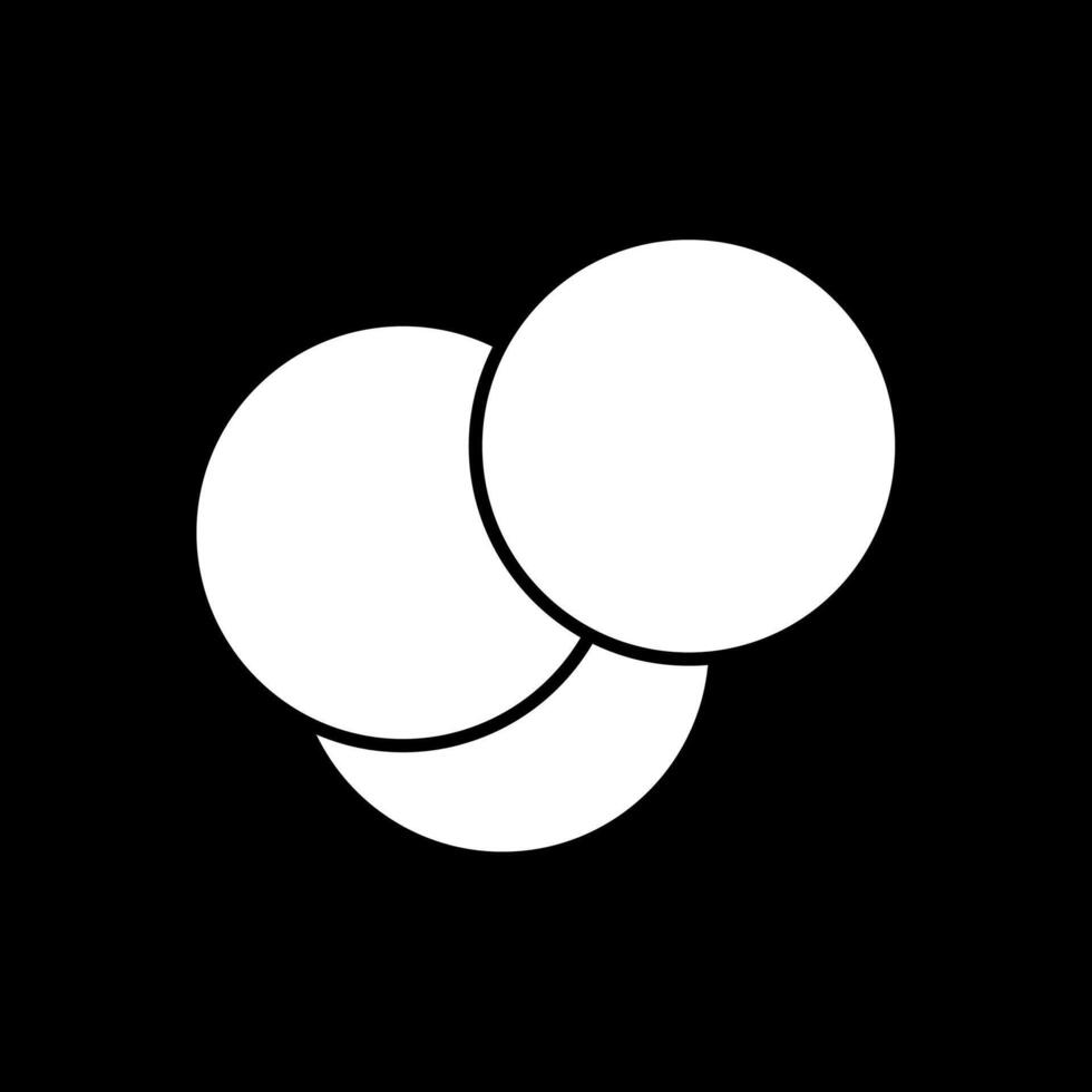 Intersection Glyph Inverted Icon vector