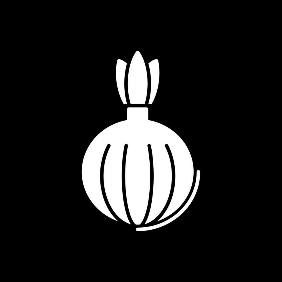 Onion Glyph Inverted Icon vector