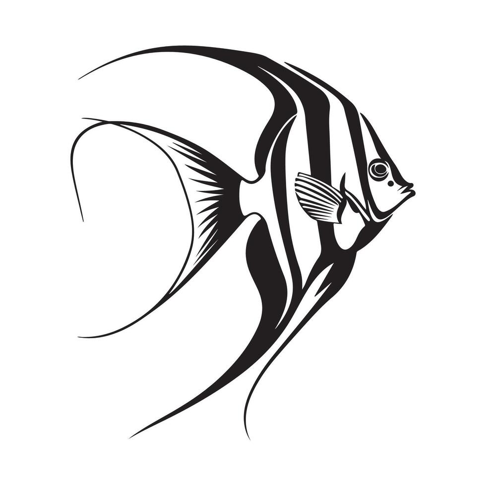 Angel Fish Design, Illustration, Art, Icons, and Graphics vector