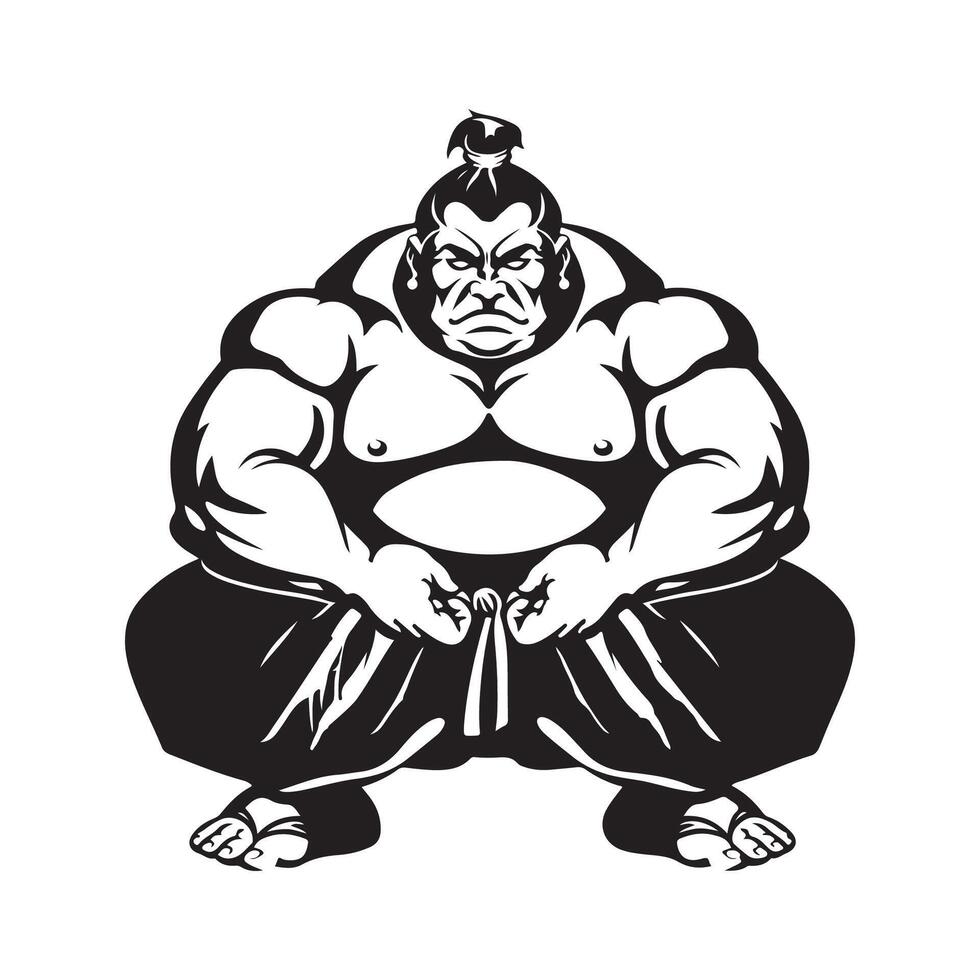 Sumo wrestler Design illustration on white background vector