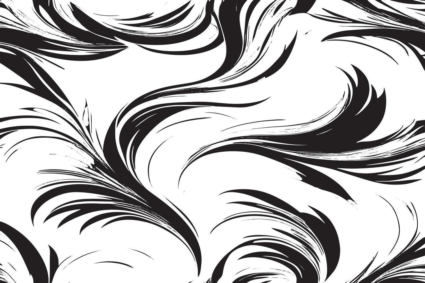 High-Resolution Black and White Illustration with a Flowing Swirl