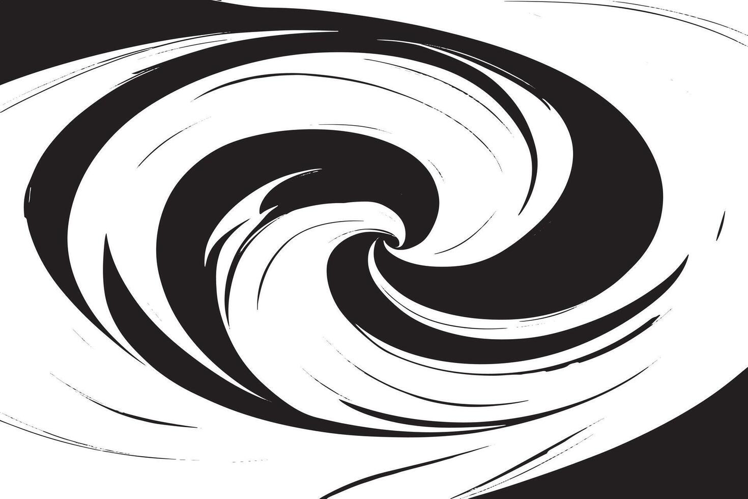 Black and White Swirl Texture a Illustration of a Curvilinear Abstract Design Element vector