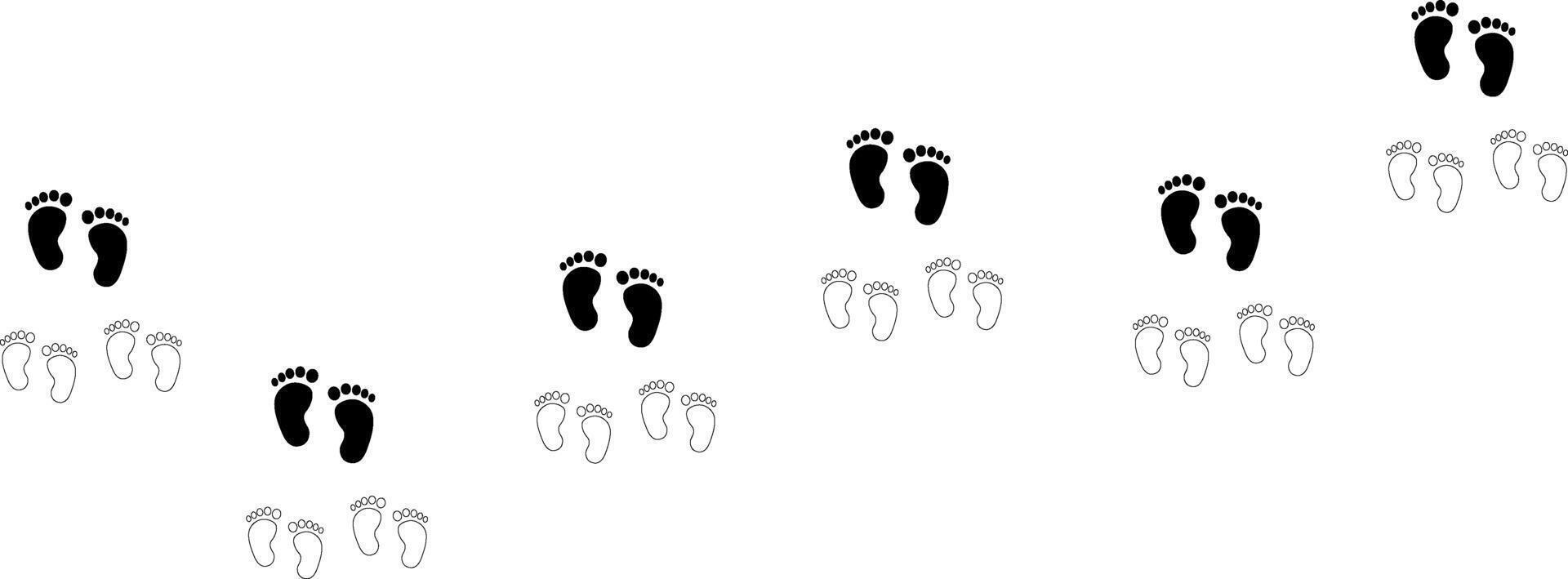 Baby paw footprint vector