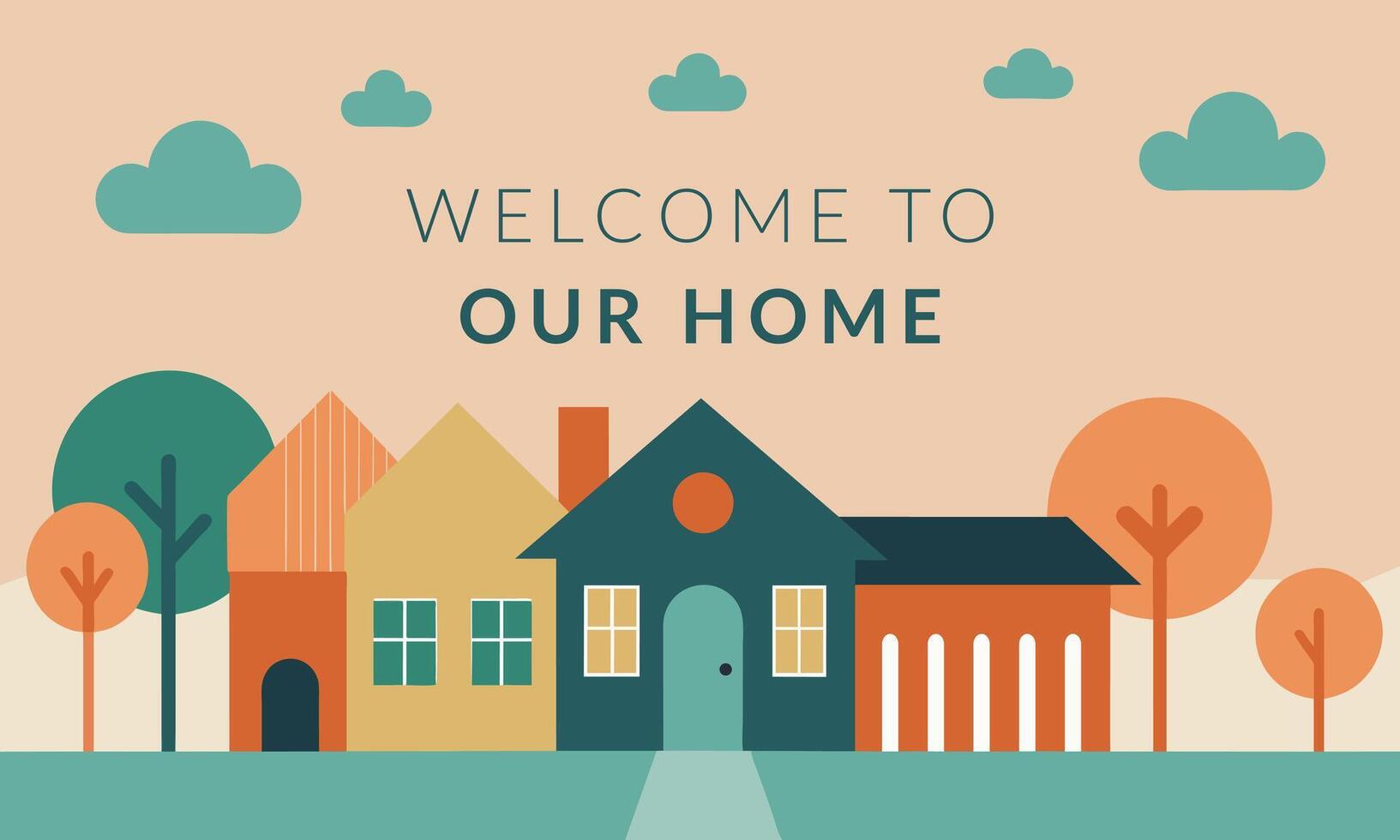 Welcome to our home illustration vector