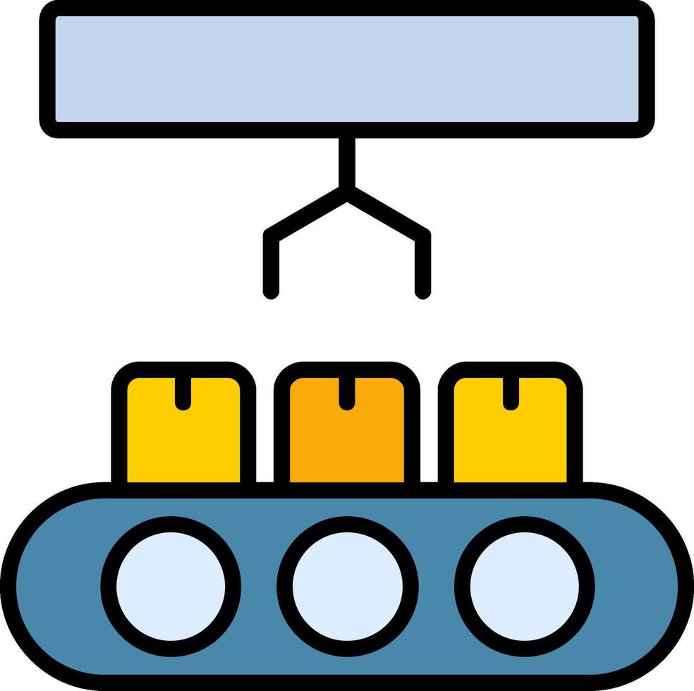 Industry Line Filled Icon vector