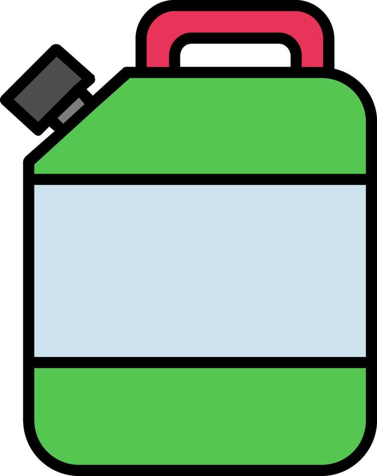 Jerry Can Line Filled Icon vector