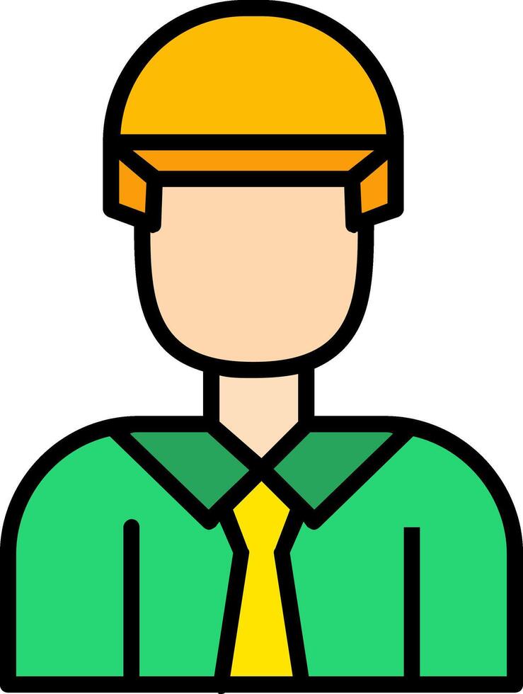 Employee Line Filled Icon vector