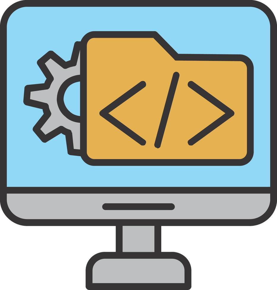 Software Development Line Filled Icon vector