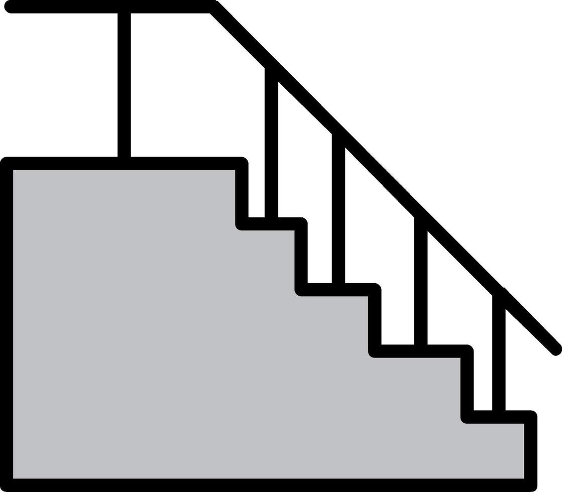 Stairs Line Filled Icon vector