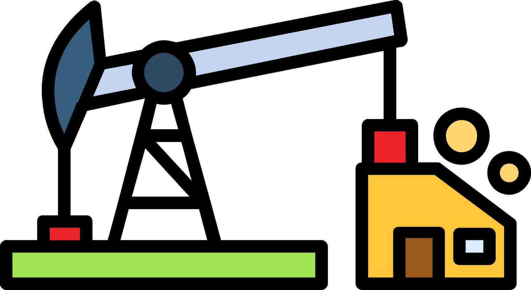 Oil Pump Line Filled Icon vector