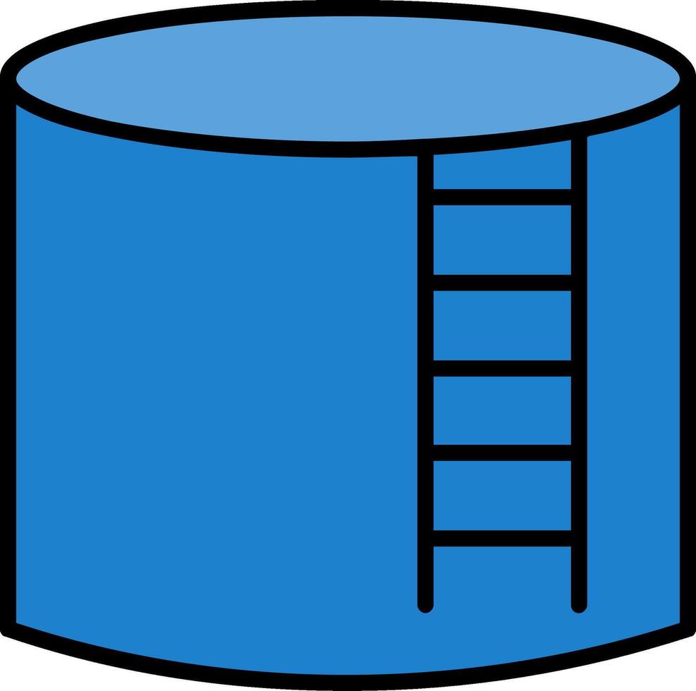 Storage Tank Line Filled Icon vector