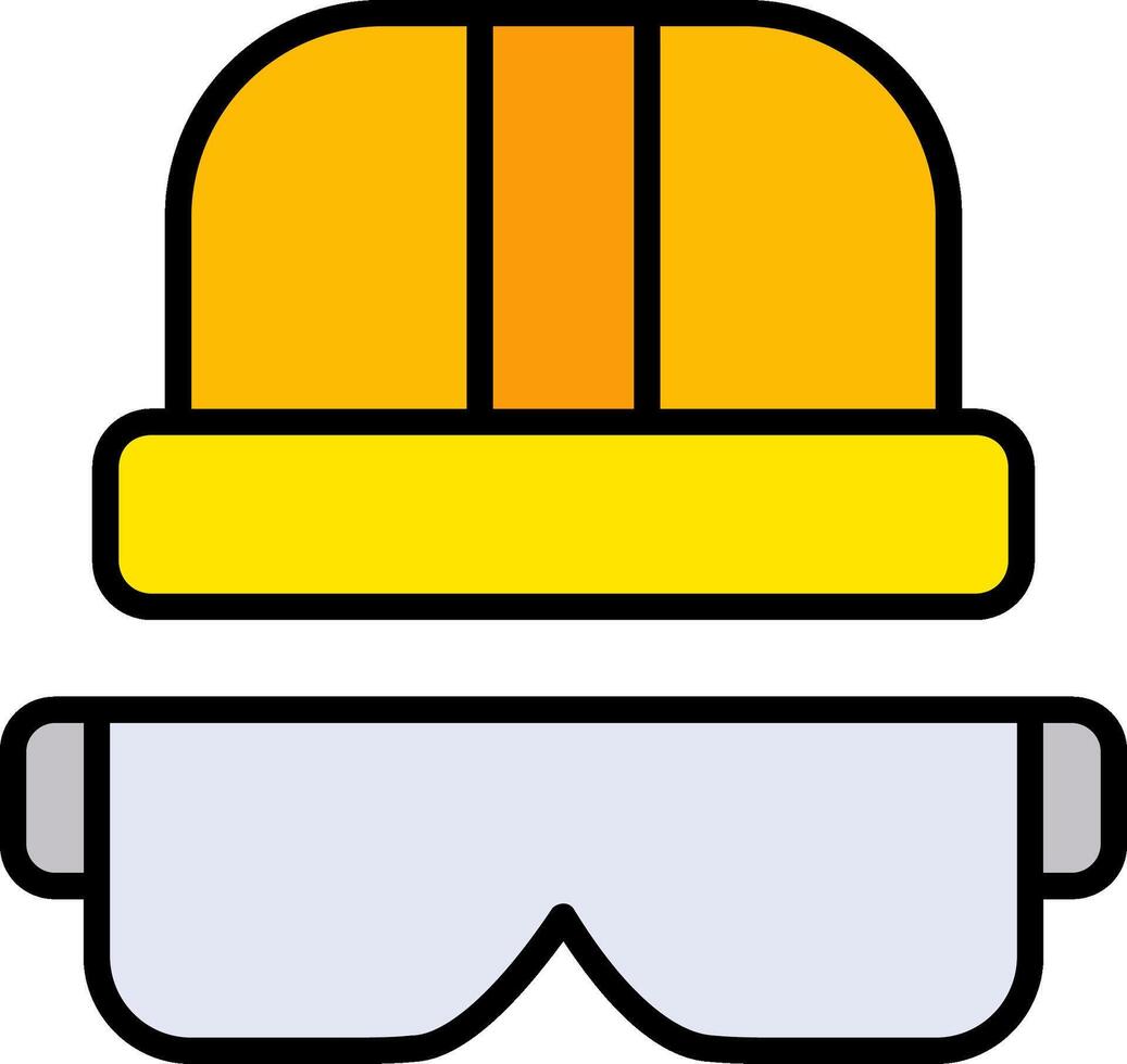 Foreman Gear Line Filled Icon vector