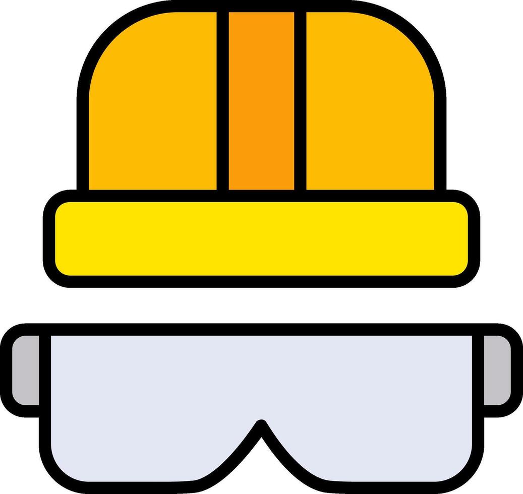 Foreman Gear Line Filled Icon vector