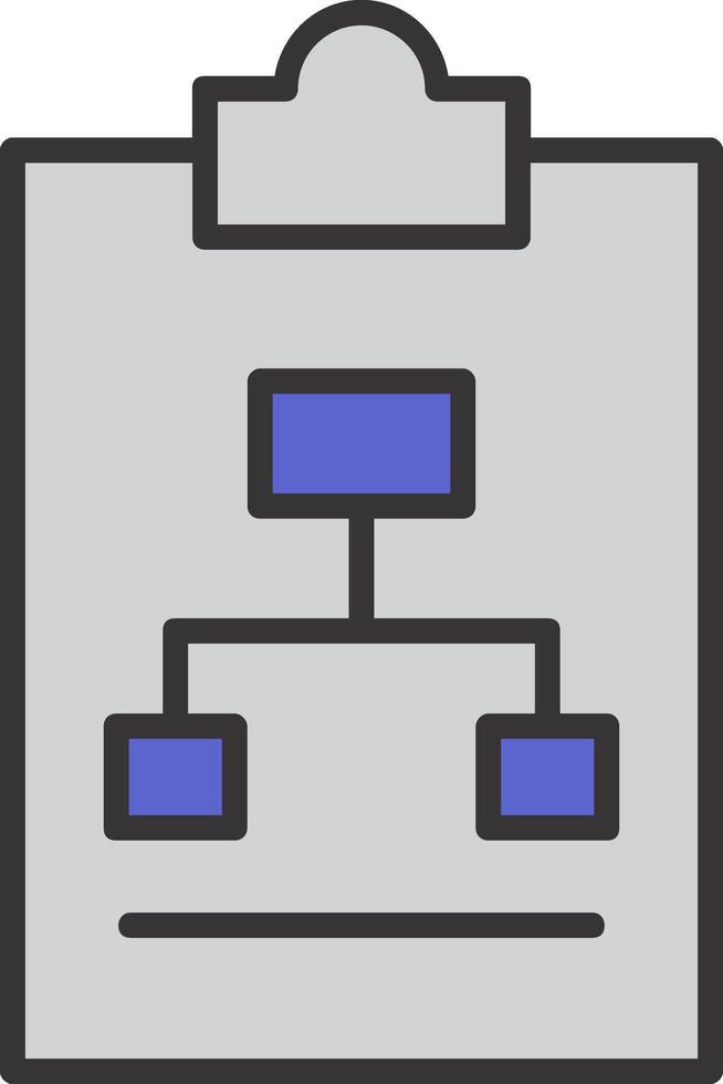 Work Flow Line Filled Icon vector