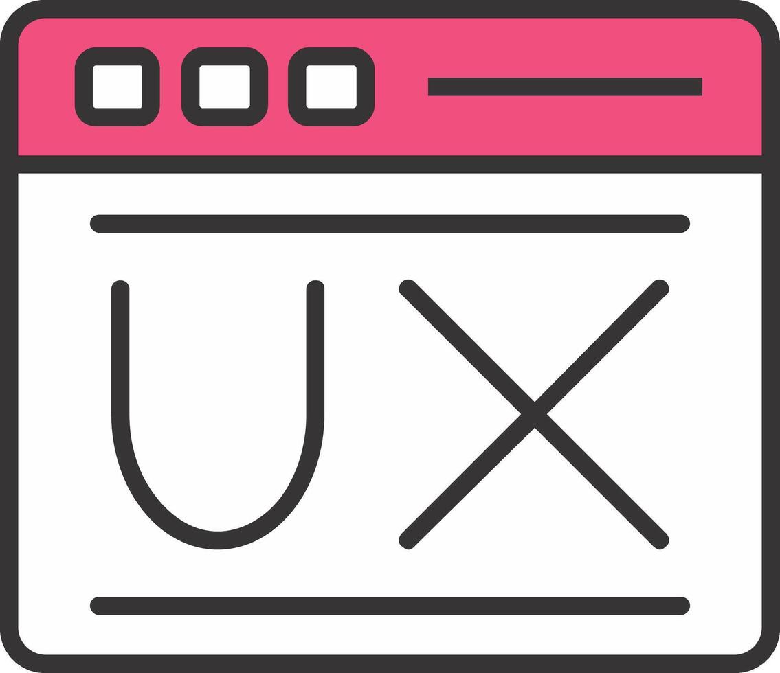 User Experience Line Filled Icon vector