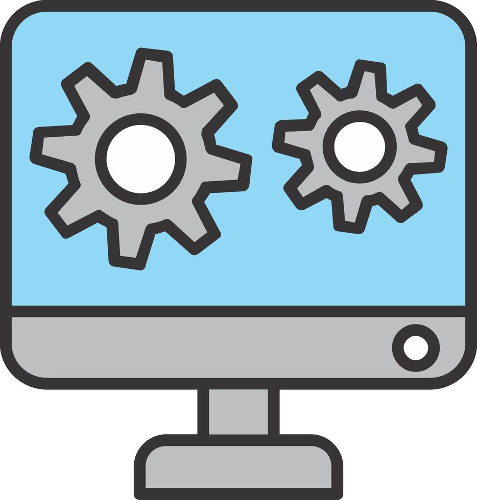 Creative Process Line Filled Icon vector