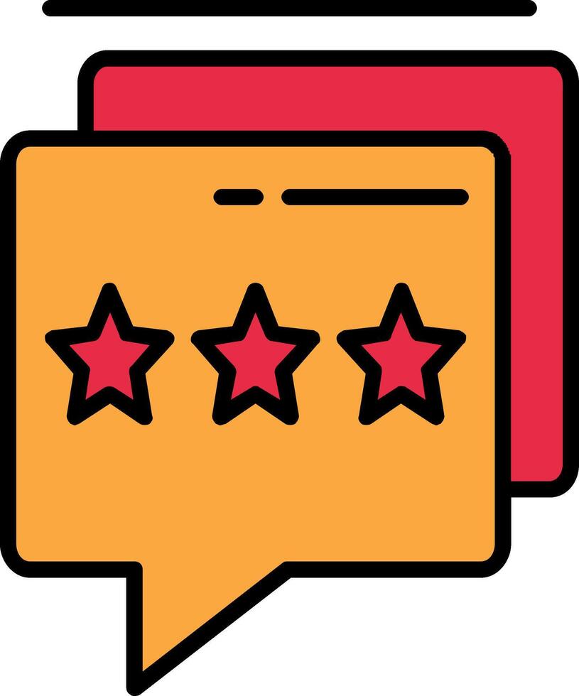Feedback Chat Line Filled Icon vector