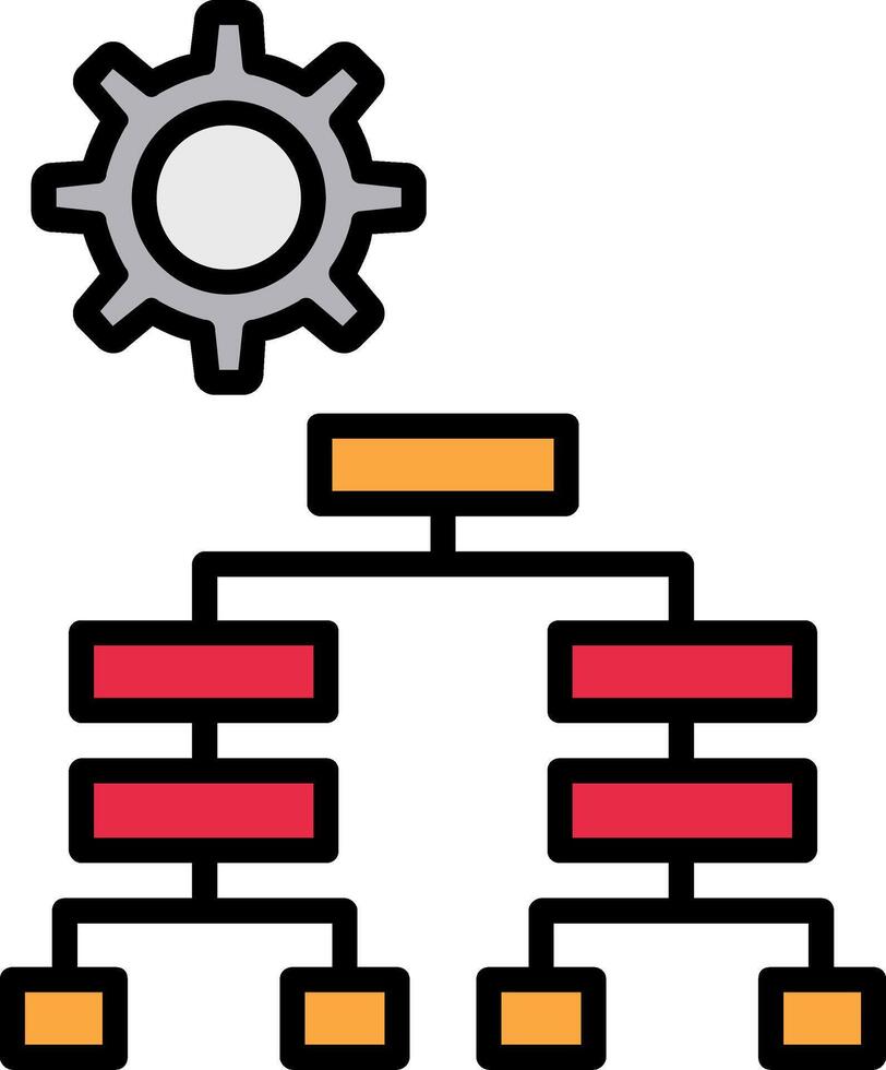 Hierarchy Line Filled Icon vector