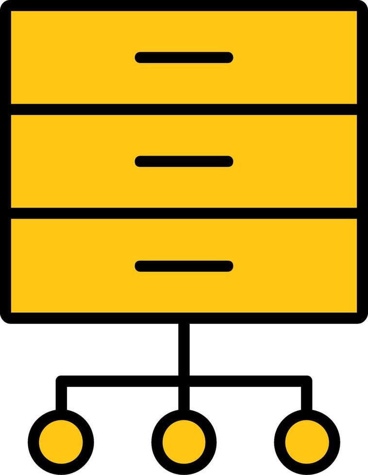 Database Connection Line Filled Icon vector