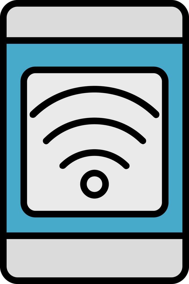 Mobile Connection Line Filled Icon vector